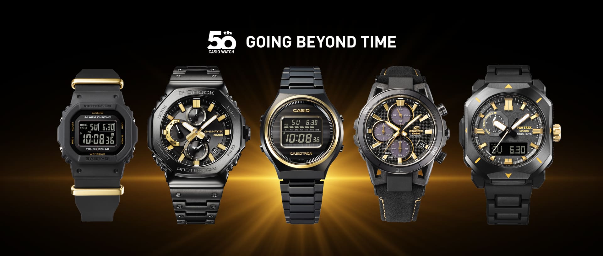 CASIO WATCH 50TH ANNIVERSARY MODELS
