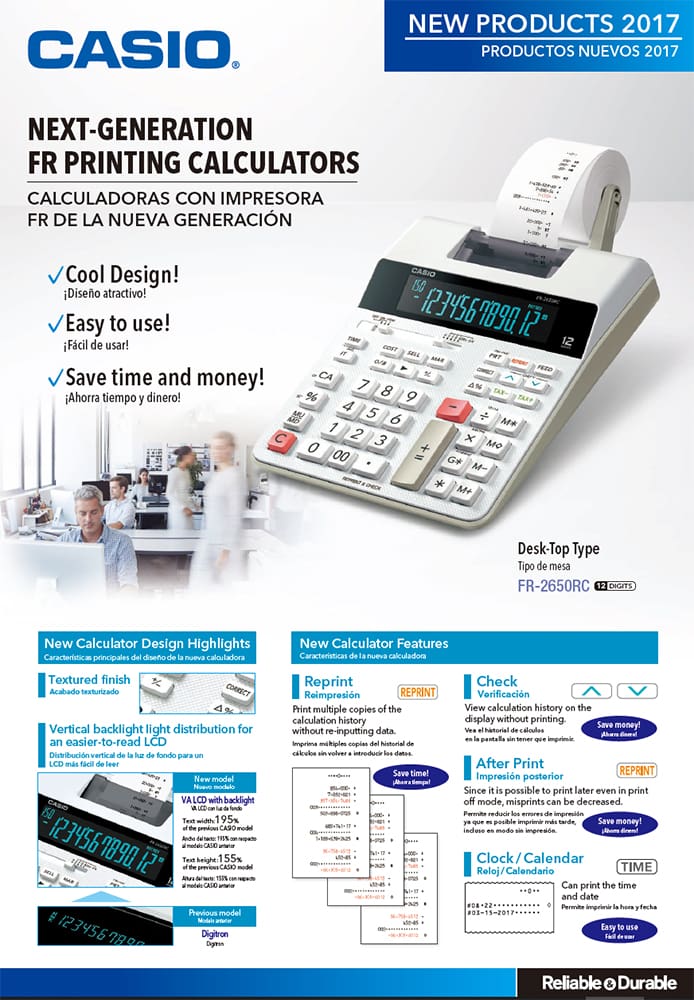 FR Printing Calculators Catalog