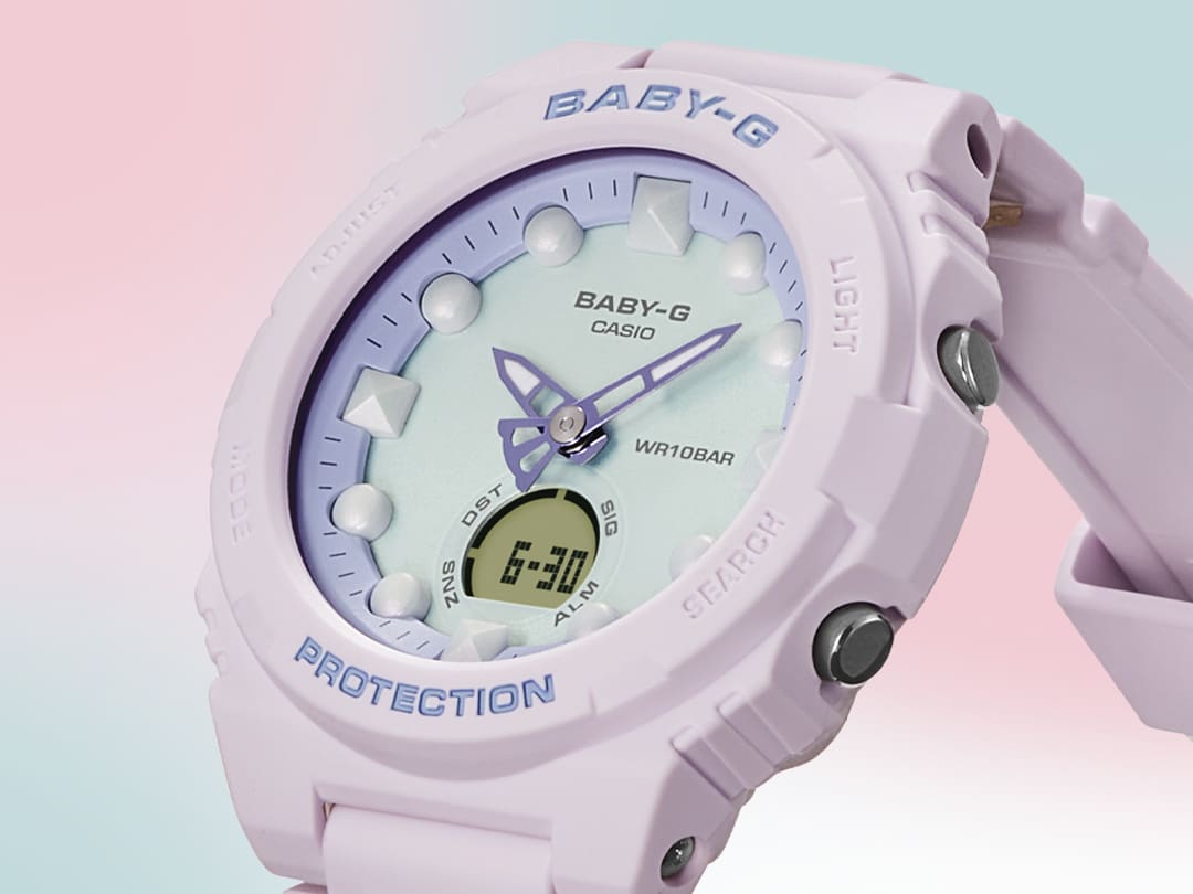A brilliant face that glows in pastel colours