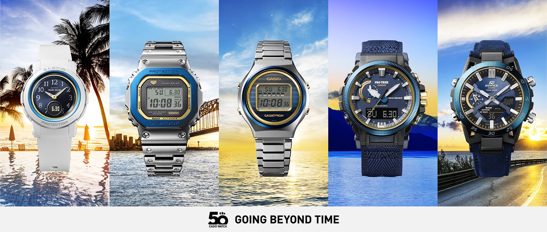 CASIO WATCH 50TH ANNIVERSARY MODELS